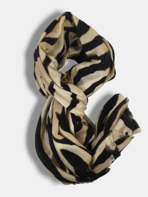 PANUELO VISCOSA ANIMAL PRINT RAYADO